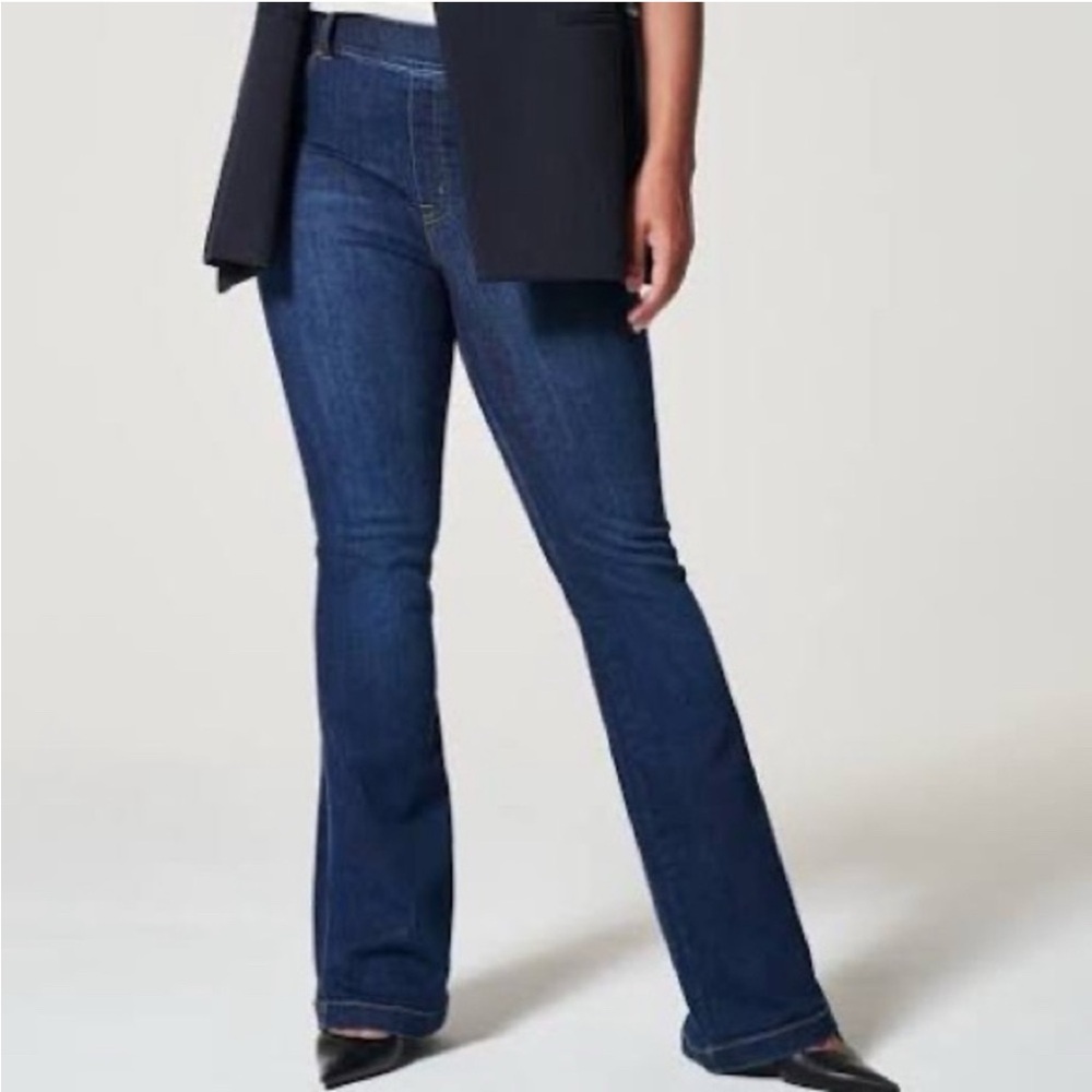 Spanx‎ Dark Wash Blue Flare Bootcut Pull-on Jean- S